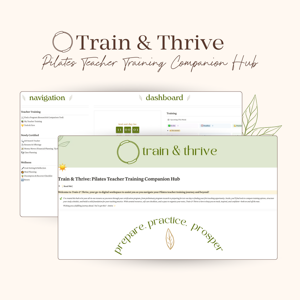 Train & Thrive: Pilates Teacher Training Companion Hub – Amira Richie